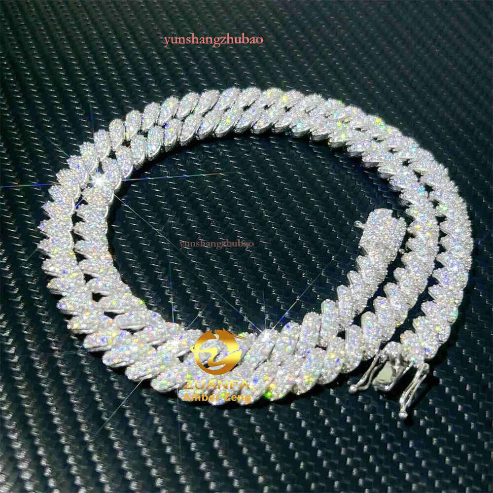 Stock Ready to Ship Gra Certificated Vvs Moissanite Dia 8mm 18inch Hip Hop Iced Out Rope Chain
