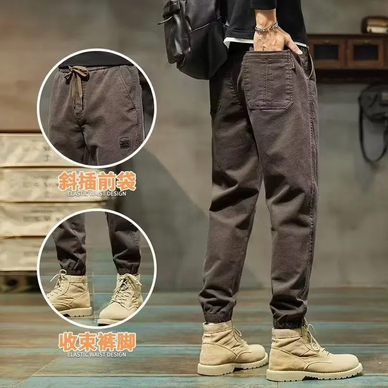 Autumn Y2k pants mens clothing street track loose sports Trousers large Youngla gym goods work 250320