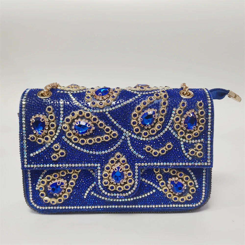 2024 Latest High Quality Womens Rhinestone Handbag High quality Lady Shoulder Bag Rhinestones Clutch Bags F302-3 R250321