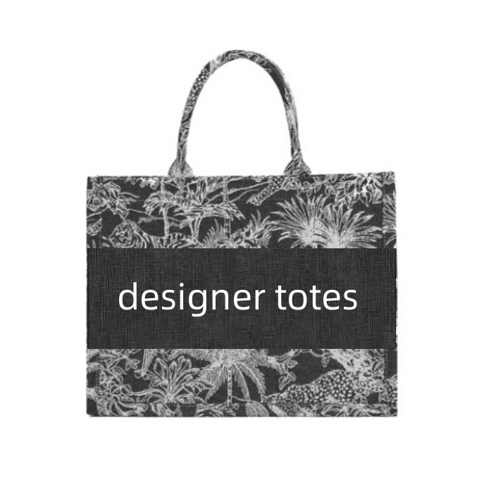 Large Capacity Tote Bag Luxury Designer Handbags For Women 2024 Brand Jacquard Embroidery Canvas Shoulder Bag Big Shopper Bags