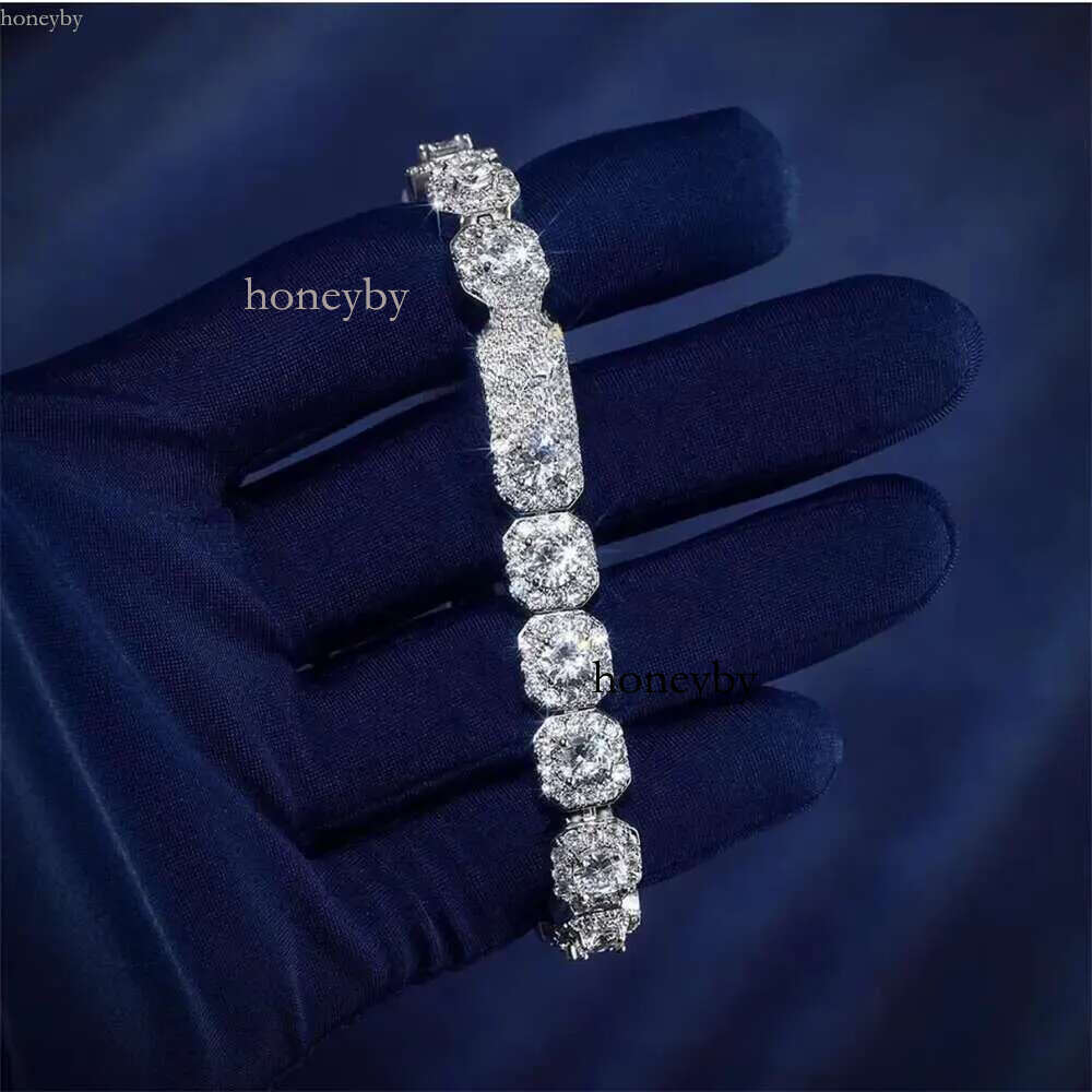 Fire Jewelry 6mm 10mm Sterg Sier d Color Vvs Moissanite Dia Cluster Tennis Chain Necklace for Men Women