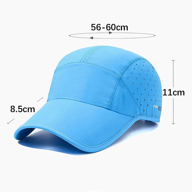 Outdoor Sport Quick Dry Waterproof Breathable Baseball Cap Summer For Men Women Fashion Adjustable Thin Sun Shade Hat 250320