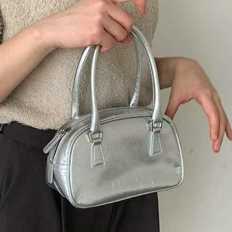2024 Korean luggage niche brand suede womens bag oil wax cowhide shell bag hand cross body bag womens bag wallet and handbag Y250320