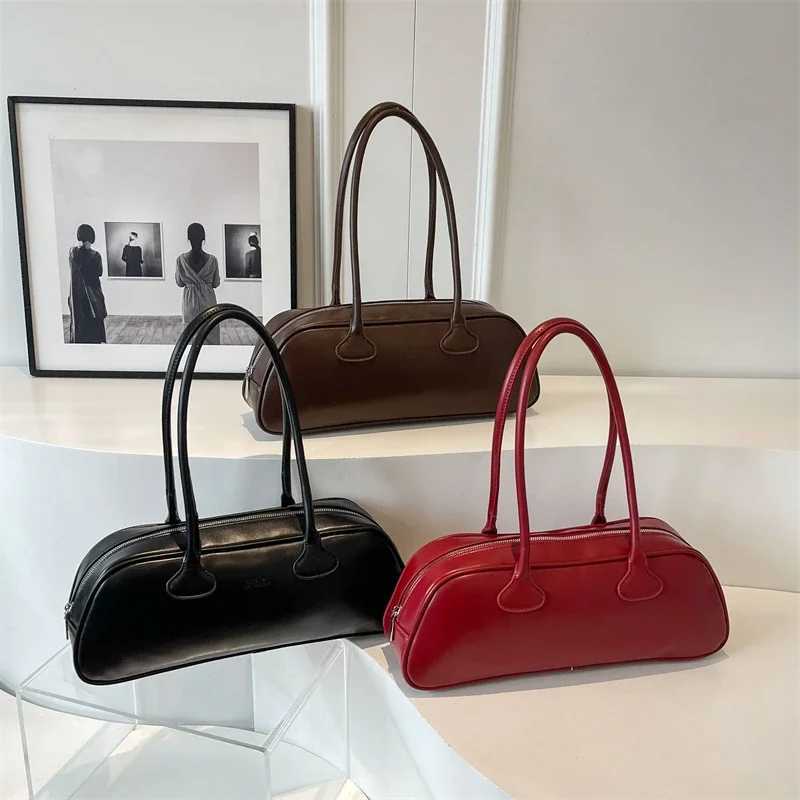 Advanced Sense Retro Pu Zipper Womens Shoulder Bag Trend 2024 Light Luxury Hot Selling Womens New Bolsas Femininas Y250319
