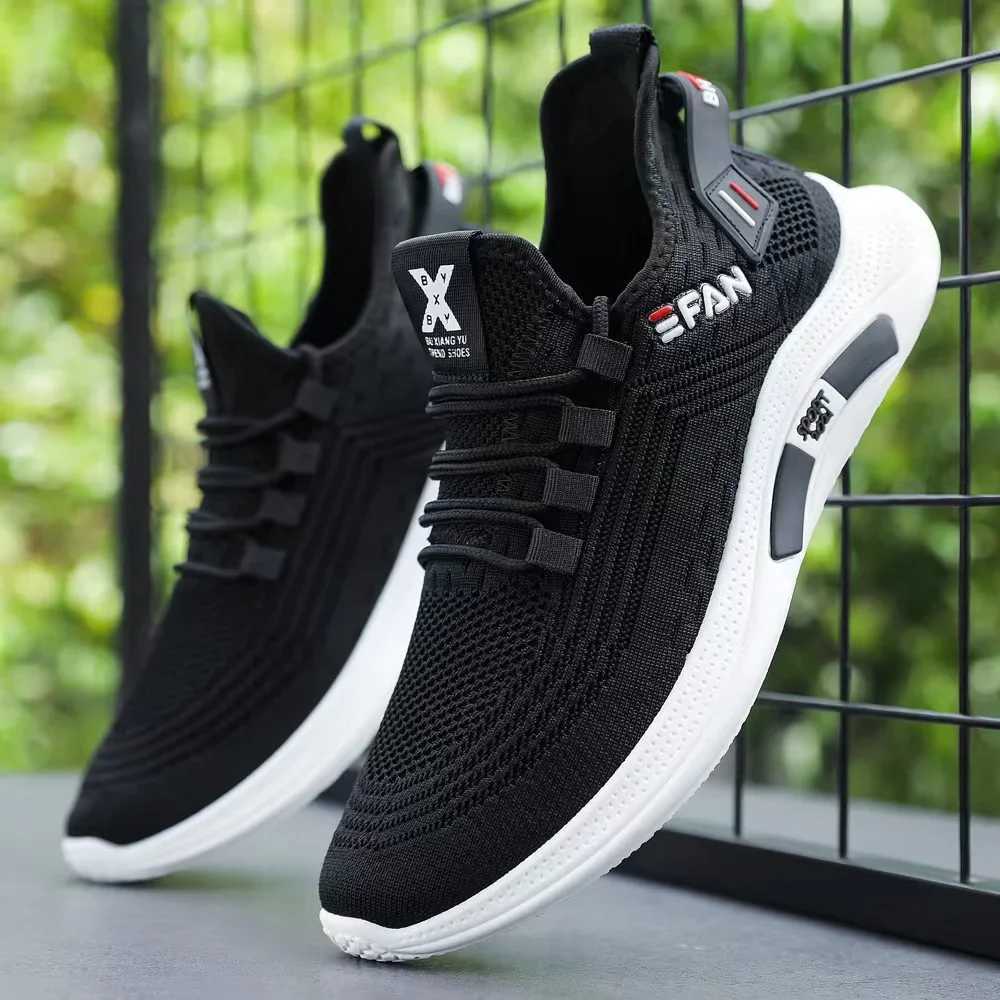 Trendy Lightweight Walking Flats M Tennis Sneakers Outdoor Running Fitness Shoes Hbre Breathable Men Shoes Y250320