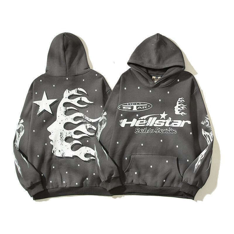 Helly Starly Hoodie Mens Womens Couple Vintage Gothic Graphic Printed Streetwear Helled Star Sweatshirt Baggy Straight Washed Sweatpants Hip Hop Pullover Afb