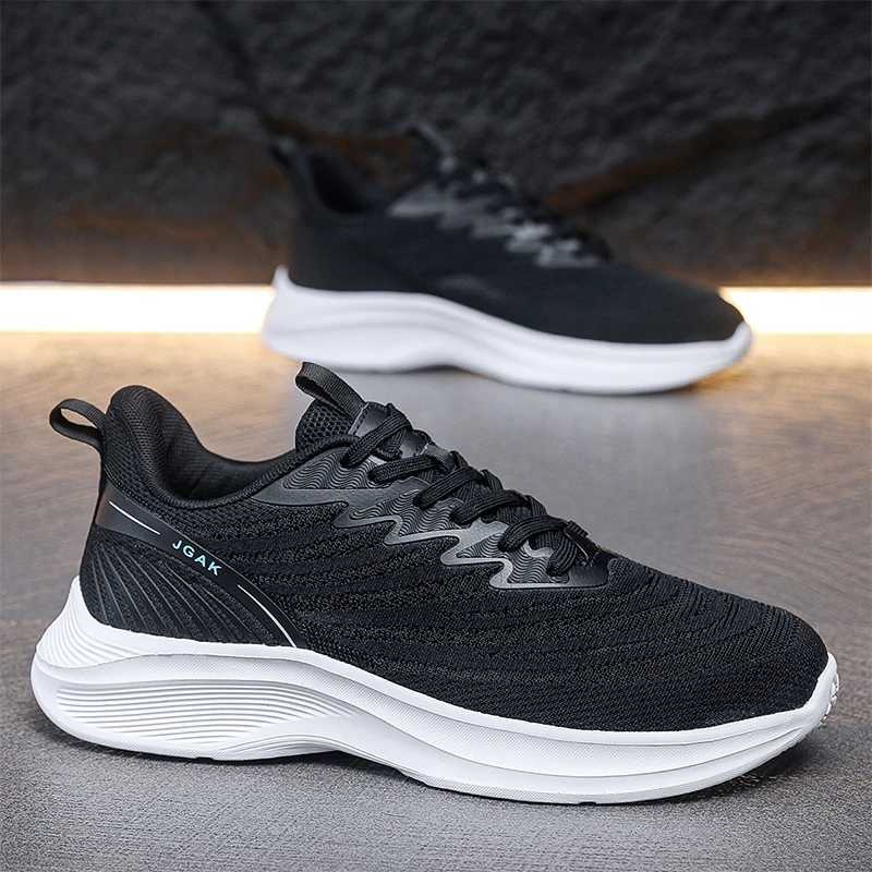 Running shoes mens large-sized mesh breathable outdoor comfortable lace sports shoes large-sized 2025 mens sports shoes Y250320