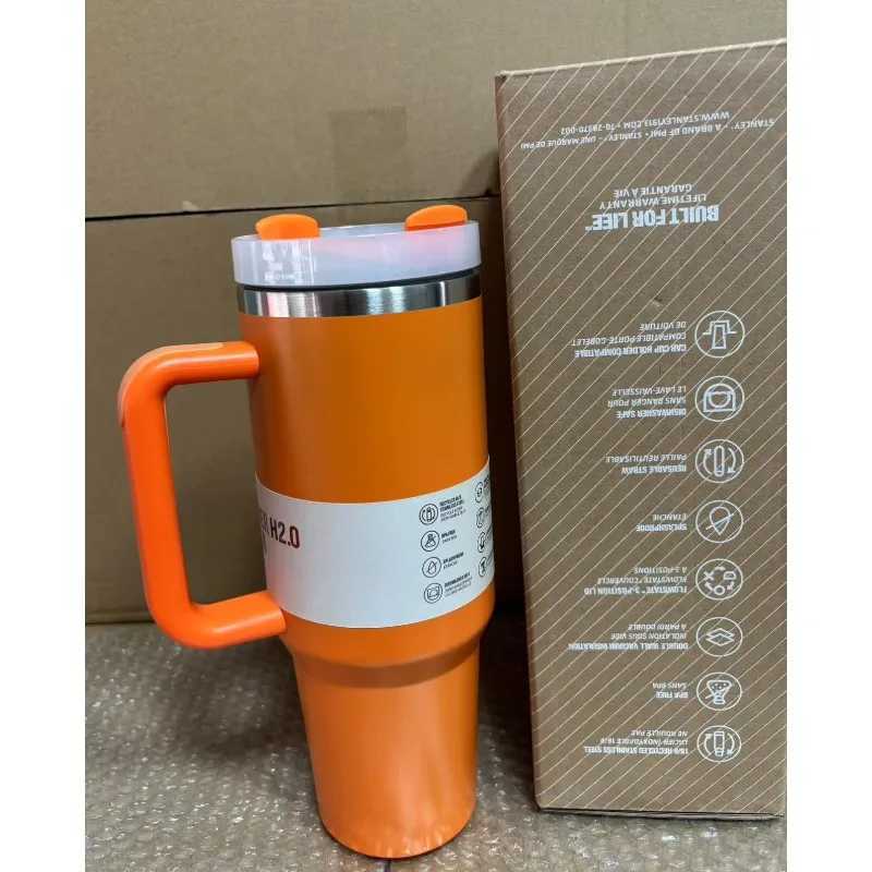 40 ounce insulated stainless steel travel mug with handle cooling for 34 hours and keeping warm for 10 hours X250321