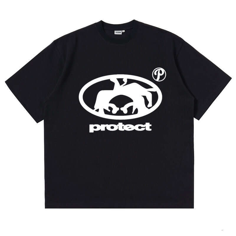 American street fashion hip-hop pattern print loose casual short sleeved T-shirt for men and women in summer