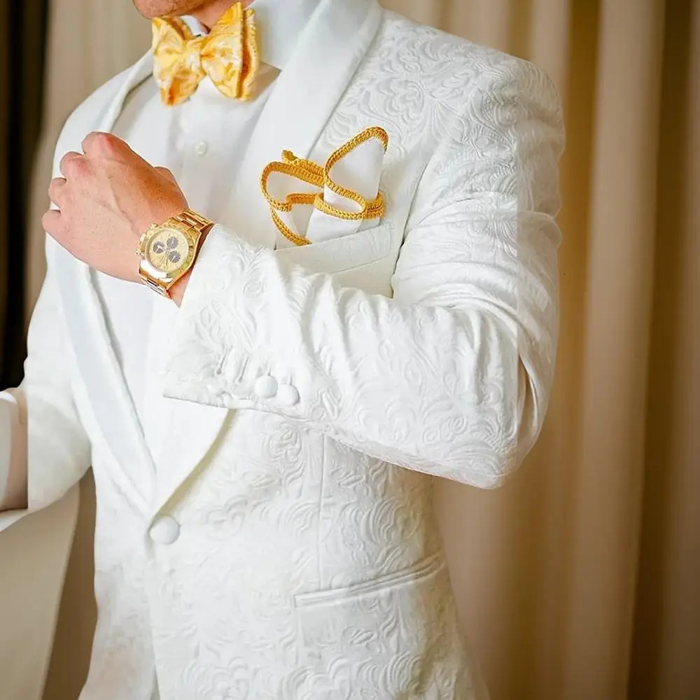 1 Pc Floral Men Suit Jacket for Wedding Party 2024 Slim Fit Groom Tuxedo Blazer Italian Style Fashion Male Ready 250311