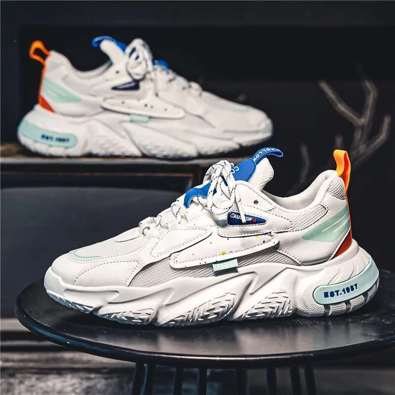 2025 Fashion and Comfortable Mesh Outsole Summer Hot Sale Mens Casual Shoes Thick Bottom Breathable Sneaker