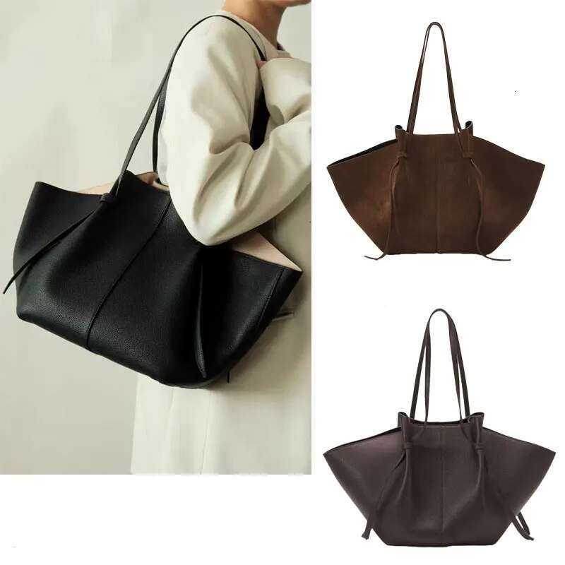 Designer bag 2025 New Fashion Women's Split Leather Underarm Handbag Single Shoulder Wing Large Capacity Dumpg Tote Bag