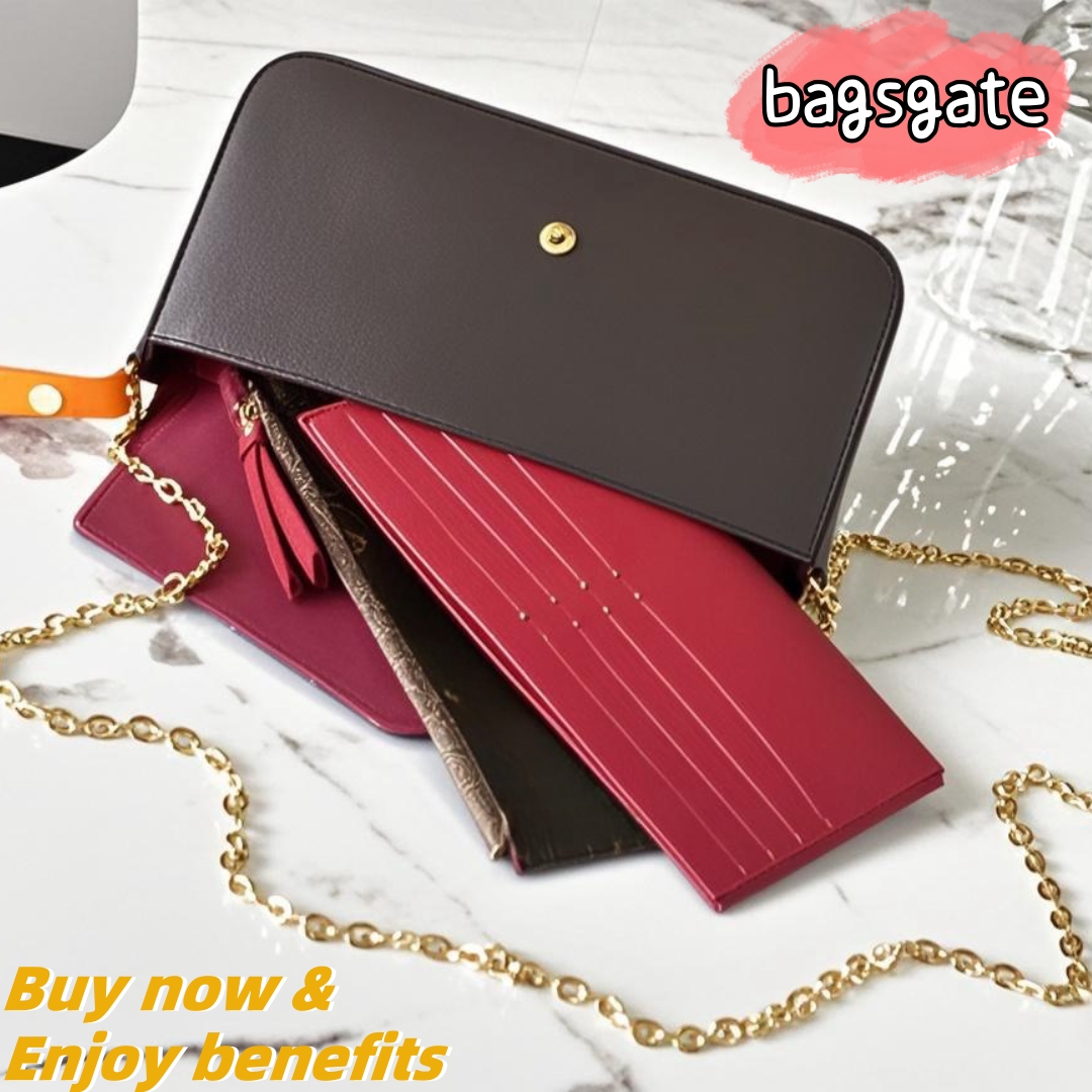 Fashion Luxury Designer Bag Bags Purse Crossbody Chain Bag 3pcs Womens Wallet Handbags Card Holder Handbag Mini Wallet Corn Purses with Two Removable Pockets