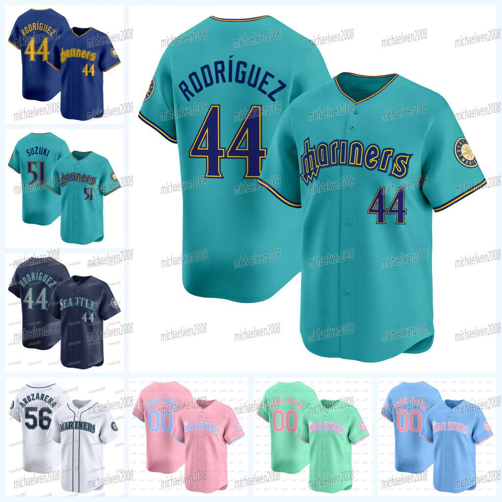 56 Randy Arozarena 2025 Seattles Mariners Baseball Jersey Julio Rodriguez Jorge Polanco Griffey Mitch Haniger AJ Pollock Mitch Haniger Cal Raleigh Luis Castillo
