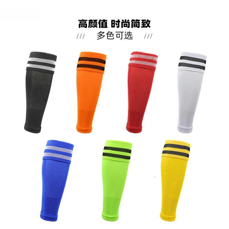 A Set Soccer Shin Guards Football Calf Socks Over Knee Leg Protector Socks Men Kids Footless Calf Cover Leg Brace Sleeves 250321 - view 4