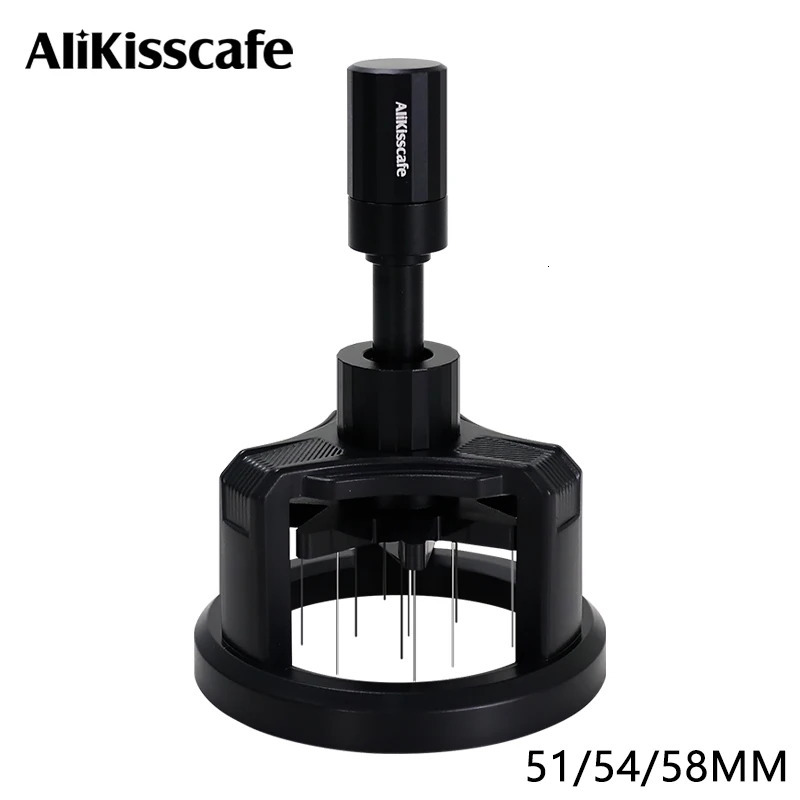 ALIKISSCAFE WDT Tools Rotary 51mm 54mm 58mm Espresso Stirrer Needle Distributor Magnetic Coffee Maker Accessories Barista Tools 250321