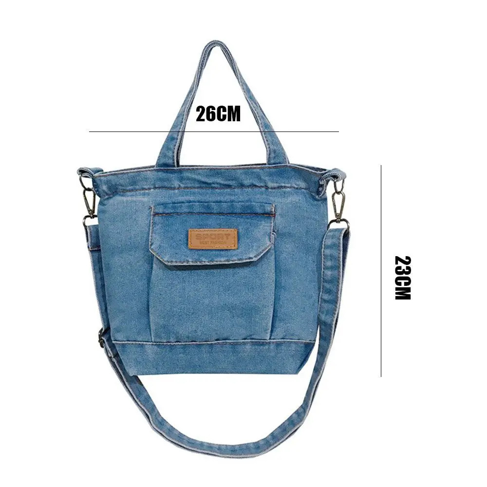 Cowboy jeans shoulder bag cool girl handbag fashionable cross shaped 250317