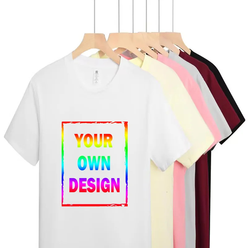 n Tshirts pure cotton short sleeved shirts DIY advertising and customized team tops for men women 250312