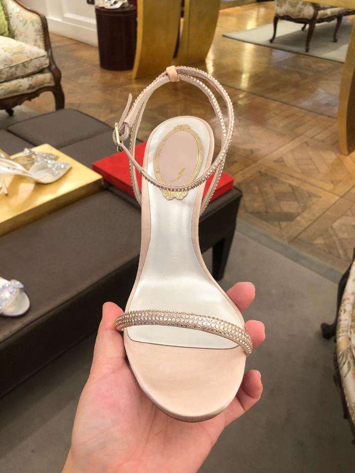 High Heel Sandals New Open Toed Buckle With Rhinestones Sexy High Women S Slim Heels Fairy Style