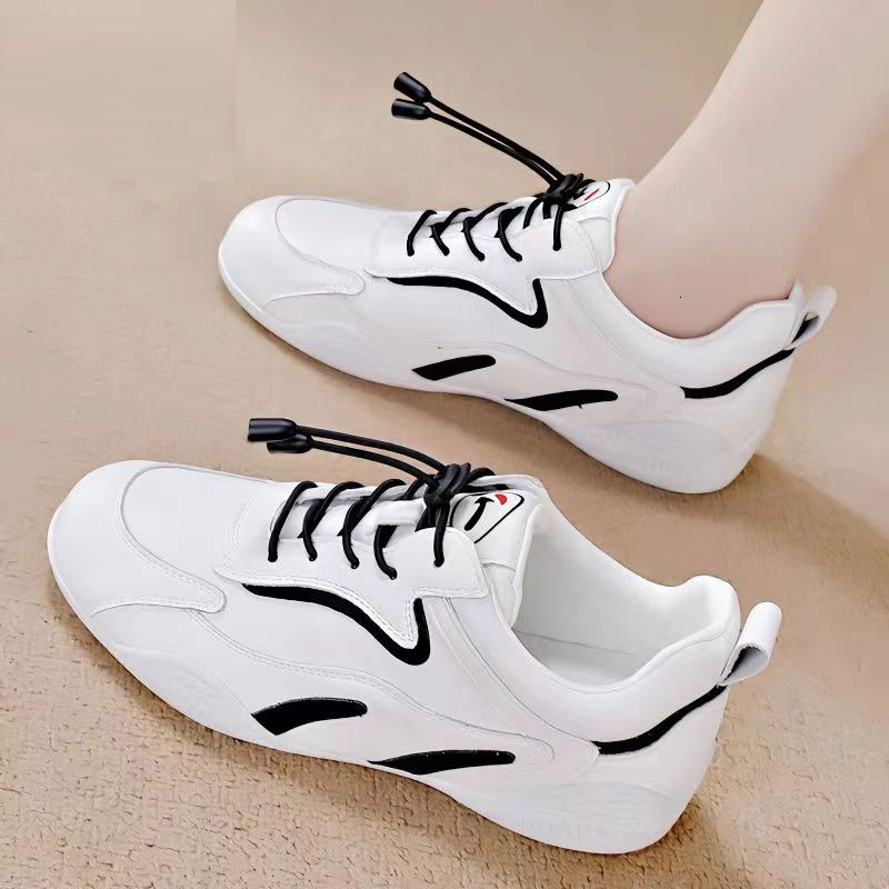 2025 New Korean Multi functional Casual Soft Bottom Leather Surface Designer Fashion Sports Shoes Women's Shoes