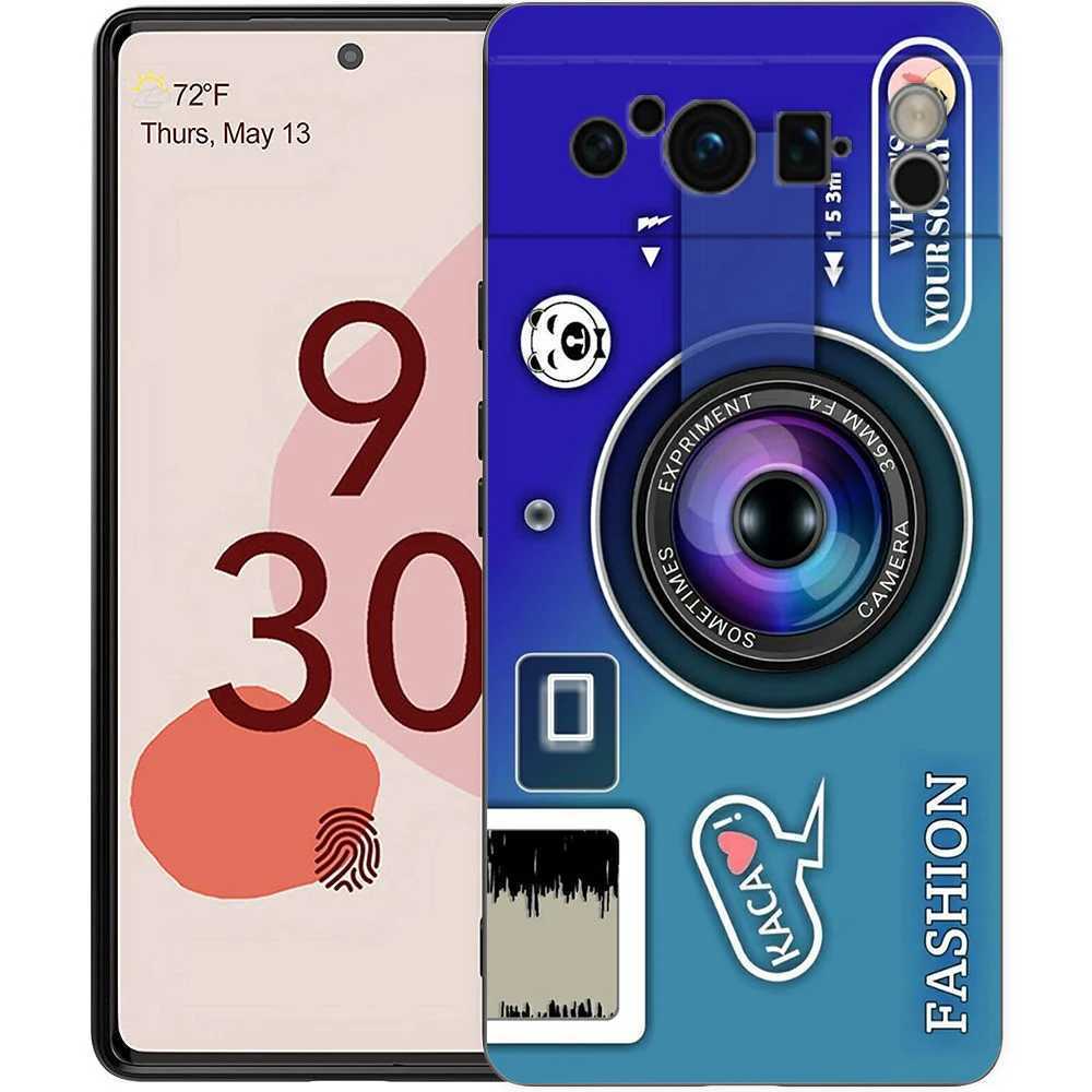 Fashionable classic camera lens phone case cover suitable for Google Pixel 8 7 6 7A 6A Pro 5G shock-absorbing silicone soft 9 8 Pro XL 5G case Z250321