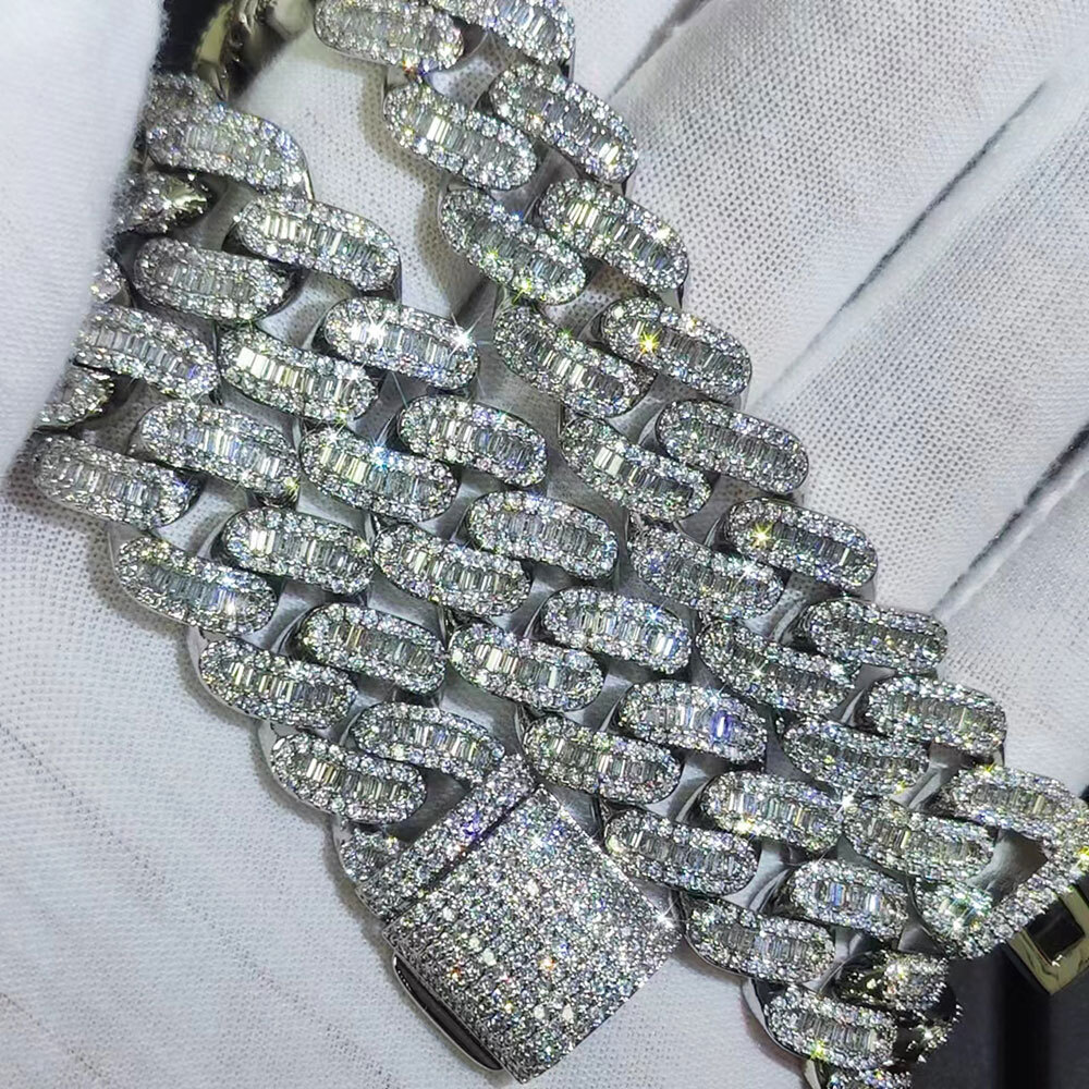 New Fashion Hip Hop 15MM Mixed Inlay Iced Out Cuban Bracelet Jewelry For Men Two Style Stone Cuban Link Chain Bracelet