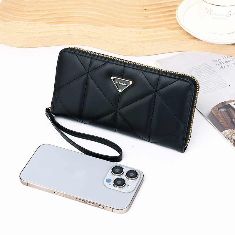 2025S Trend Designer Korean Version New Ins Long Style Large Capacity Zipper Women S Wallet Fashionable And High End Handbag