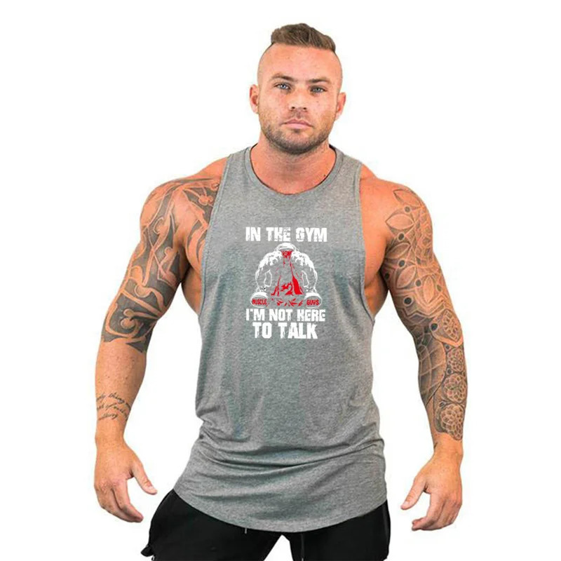 Men Summer gyms clothing Fitness mens Stringer Tank Top fashion mens cotton Loose breathable sleeveless shirts Vest 250320
