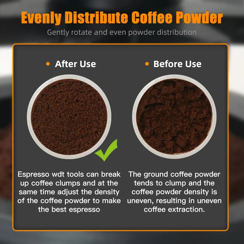 ALIKISSCAFE WDT Tools Rotary 51mm 54mm 58mm Espresso Stirrer Needle Distributor Magnetic Coffee Maker Accessories Barista Tools 250321