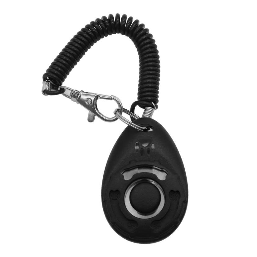 Pet Bark Clicker Deterrents Trainer Pet Dog Puppy Training Adjustable Sound Wrist Key Chain Universal Dog Training Clicker ni387
