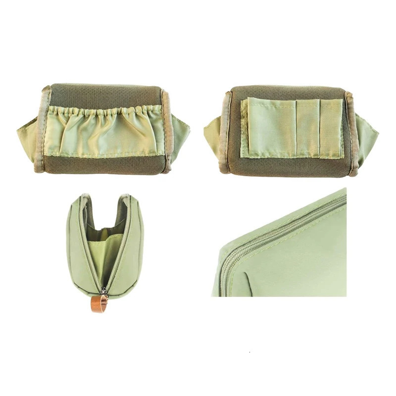 Small solid portable makeup bag travel makeup bag wallet storage organizer daily makeup box mini handbag 250320