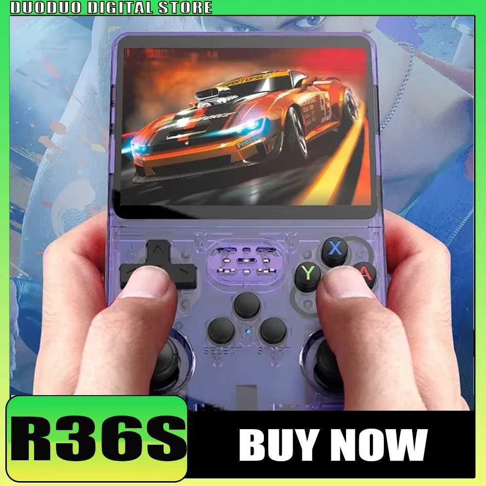 New R36s Handheld Game Console Linux System 3d Dual Joystick Game Console High Definition Sn Retro-Class Portable Ps5 Ps4 Z250321