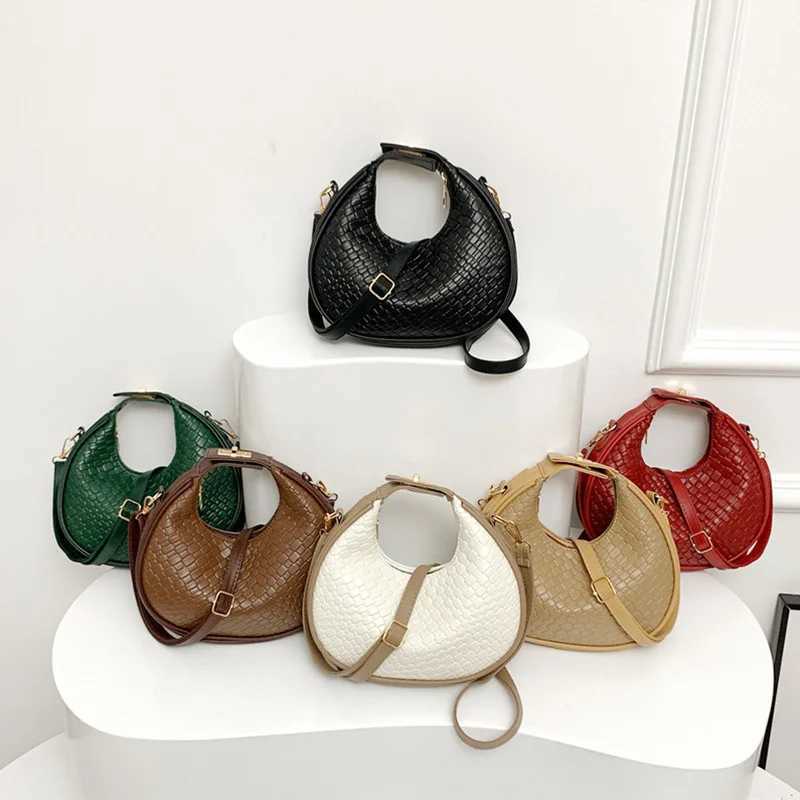 PU leather shoulder bag fashionable solid color checkered cross body bag mini bag fashionable luxury designer handbag Y250320