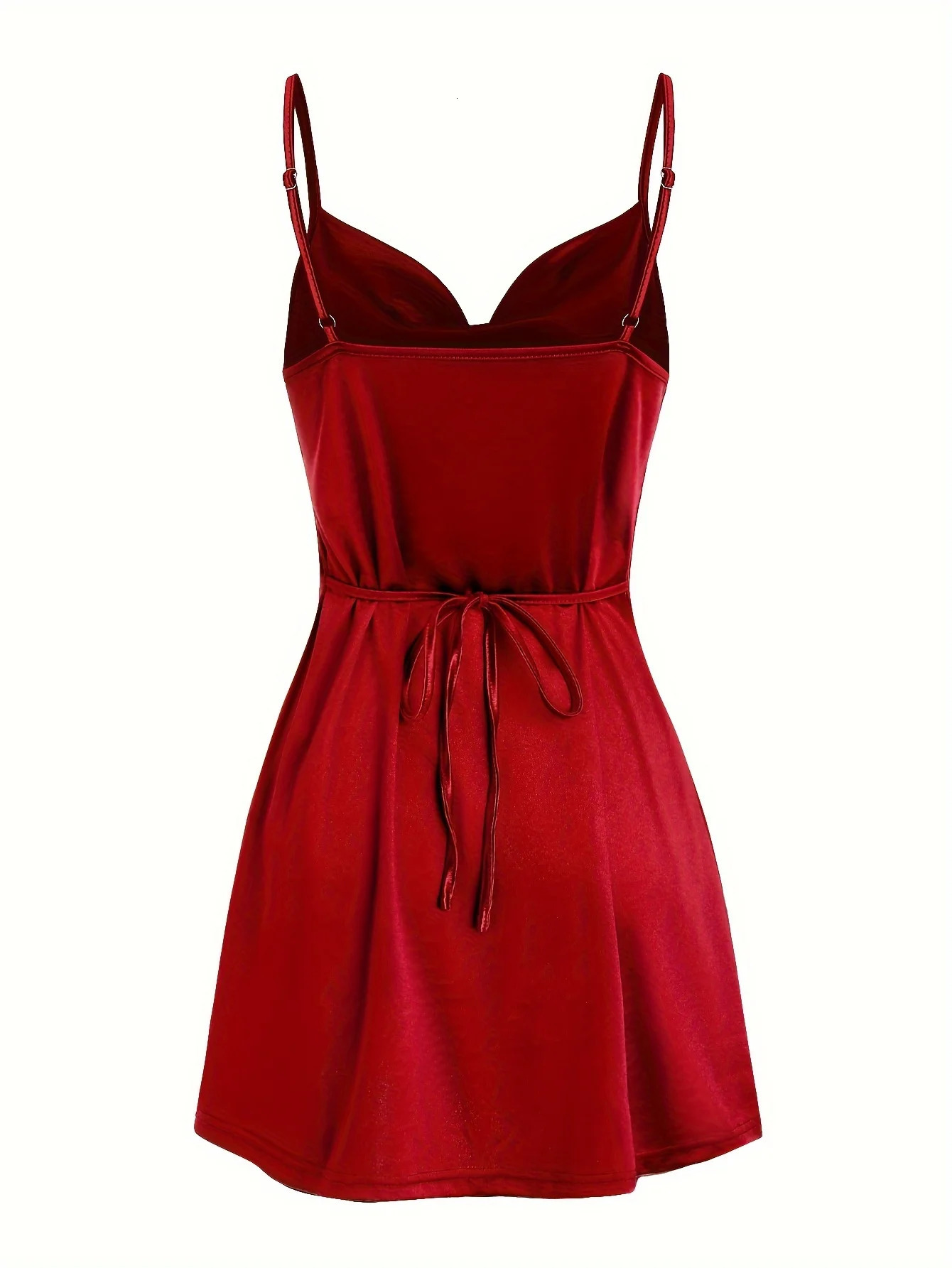 Lady and woom Satin hip suspender dress womens 250320