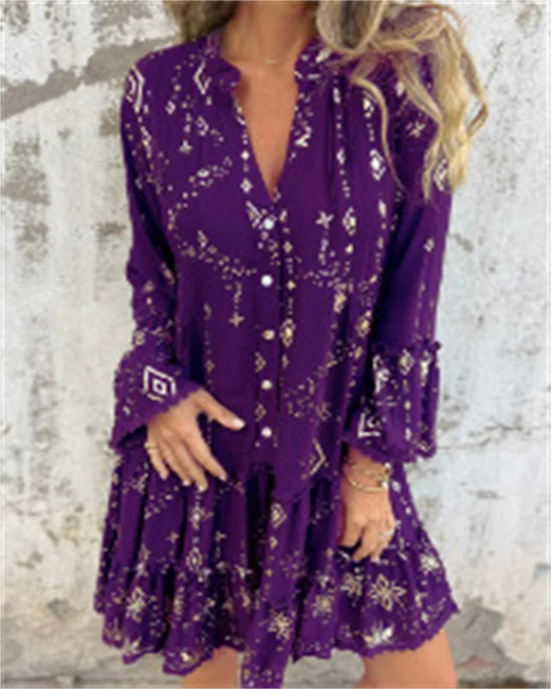 Plus Size Autumn Winter Fashion Casual Solid Color Embossed Fashion Trumpet Lace Sleeve Hollow Out Plus Size Dress Womens 250320