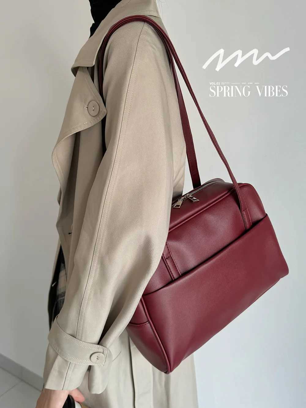 CGCBAG Vintage Designer Luxury Women Casual Lage Capacity Female Shoulder Bag High Quality PU Leather Ladies Handbags Y250320