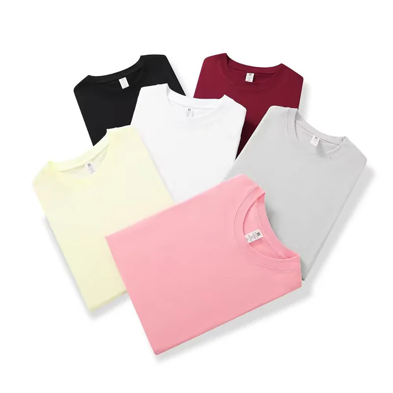 n Tshirts pure cotton short sleeved shirts DIY advertising and customized team tops for men women 250312