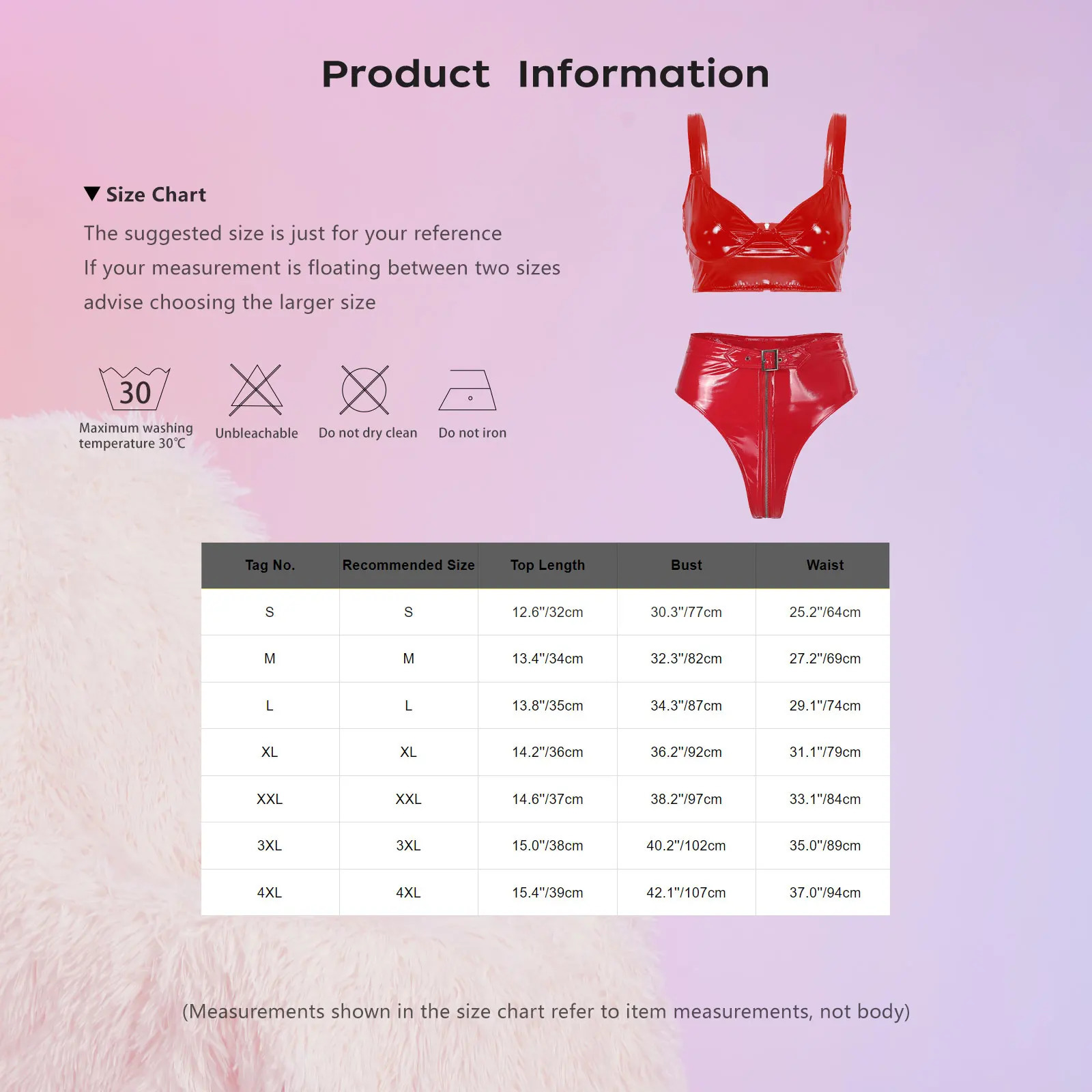 Womens Lingerie Intimates Underwear Set Rave Wet Look Patent Leather Wire-free No Padded Belly Bra Top with High Waist Briefs 250320