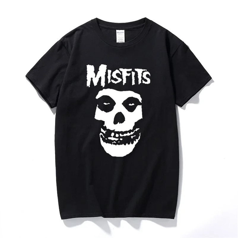 Punk Skull MISFITS Graphic T shirts Vintage Hip-hop Rapper Rock Roll Style Unisex Streetwear T-shirt Summer Loose Cool Tops Tee 250320