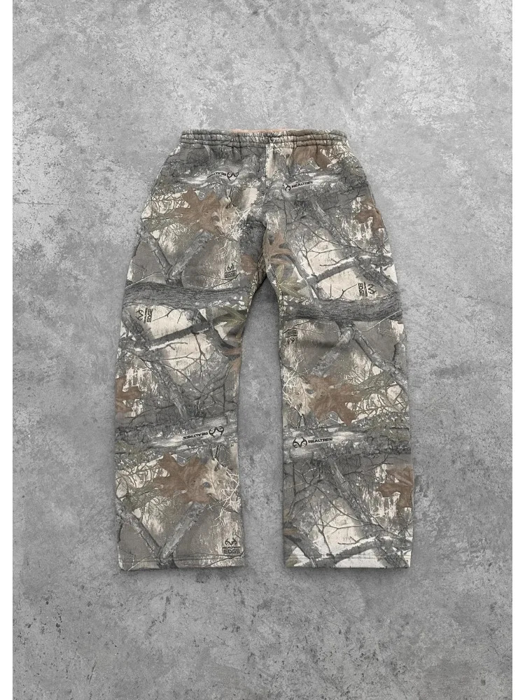 Pure Cotton Material Camouflage Jogger Sweat Pants Mens Embroidered Pattern High Street Casual Pant Oversized Loose Pants Women 250320