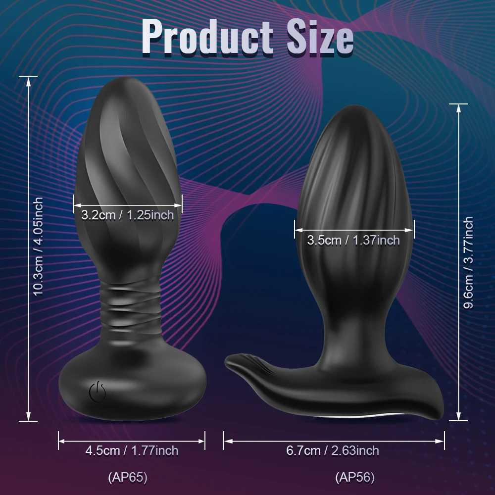 360° Rotation Vibrating LED Butt Plug for Men Wiggle Prostate Massager Gay APP Anal Vibrator Anal Plug Sex Toy for Couples 250320