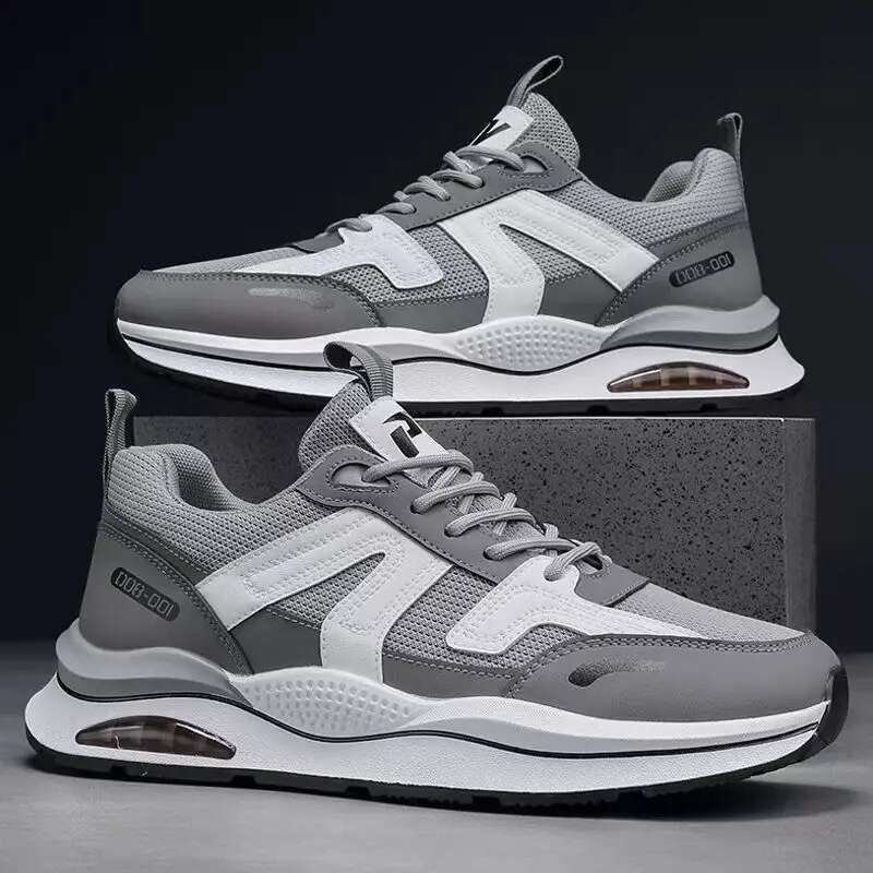 Sneakers Outdoor Casual Lace-up Men 2025 Fashion Breathable Non-Slip Platform Running Sport Comfortable Dad Shoes Male