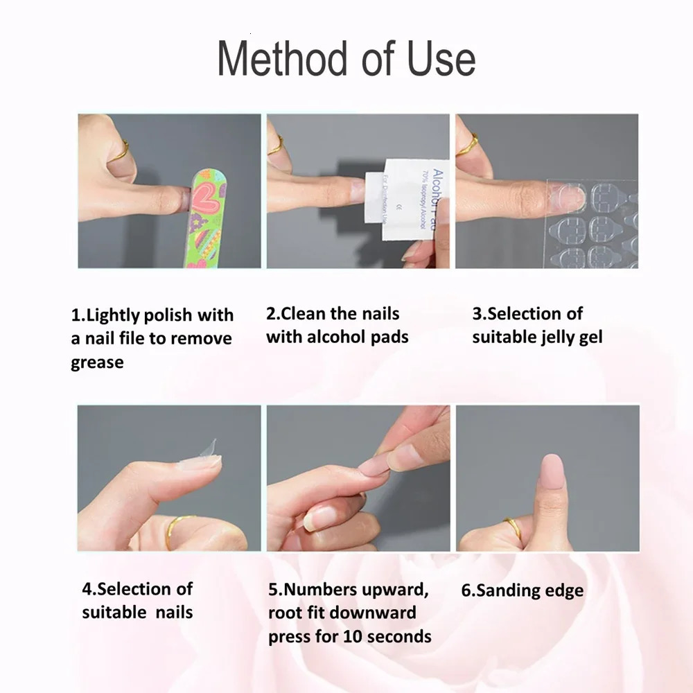 Handmade Pink Press on Nails Korean Y2k Fairy Short Reusable Adhesive False Nails with Acrylic Artificial Manicure Girls 250319