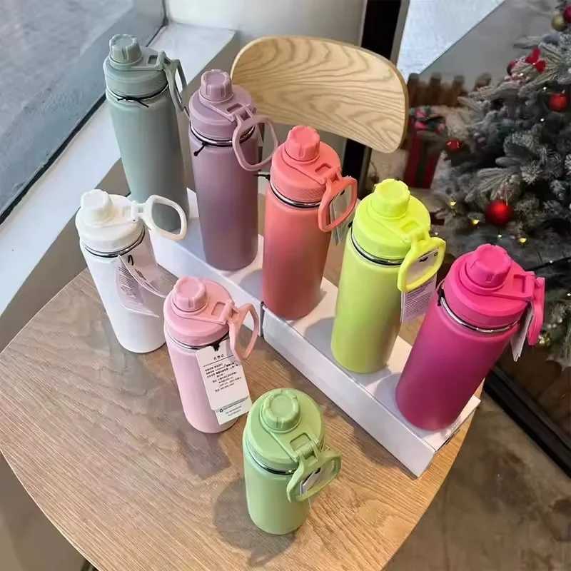 710ml Insulated Water Cup Sports Water Bottles Stainless Steel Vacuum Cup Portable Outdoor Handheld Cup Without X250321