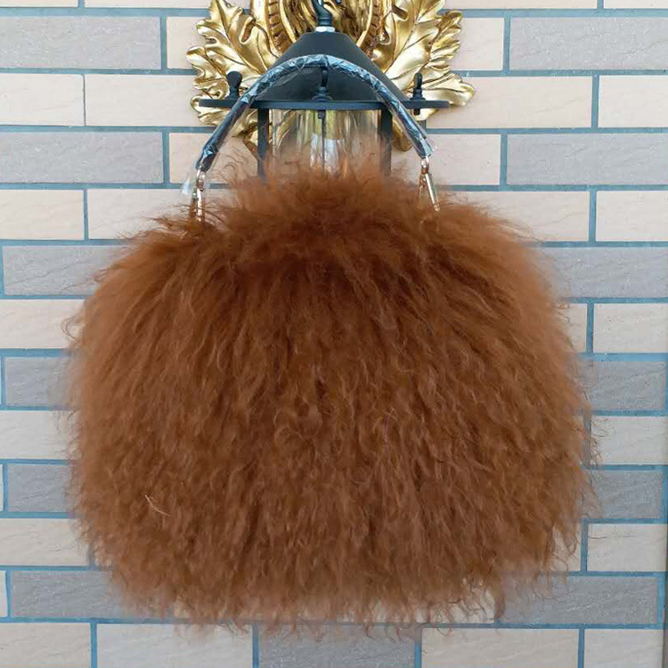 Versatile Wool Chain Shoulder Bag - Sweet Messenger Style