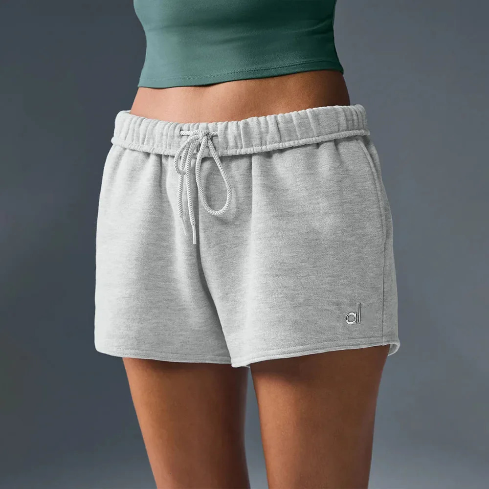 Sports Shorts Womens Cotton Accolade Short Drawstring Sweatpants Solid Color Pants with Pockets Drawstrings Loose Sweatpants 250320