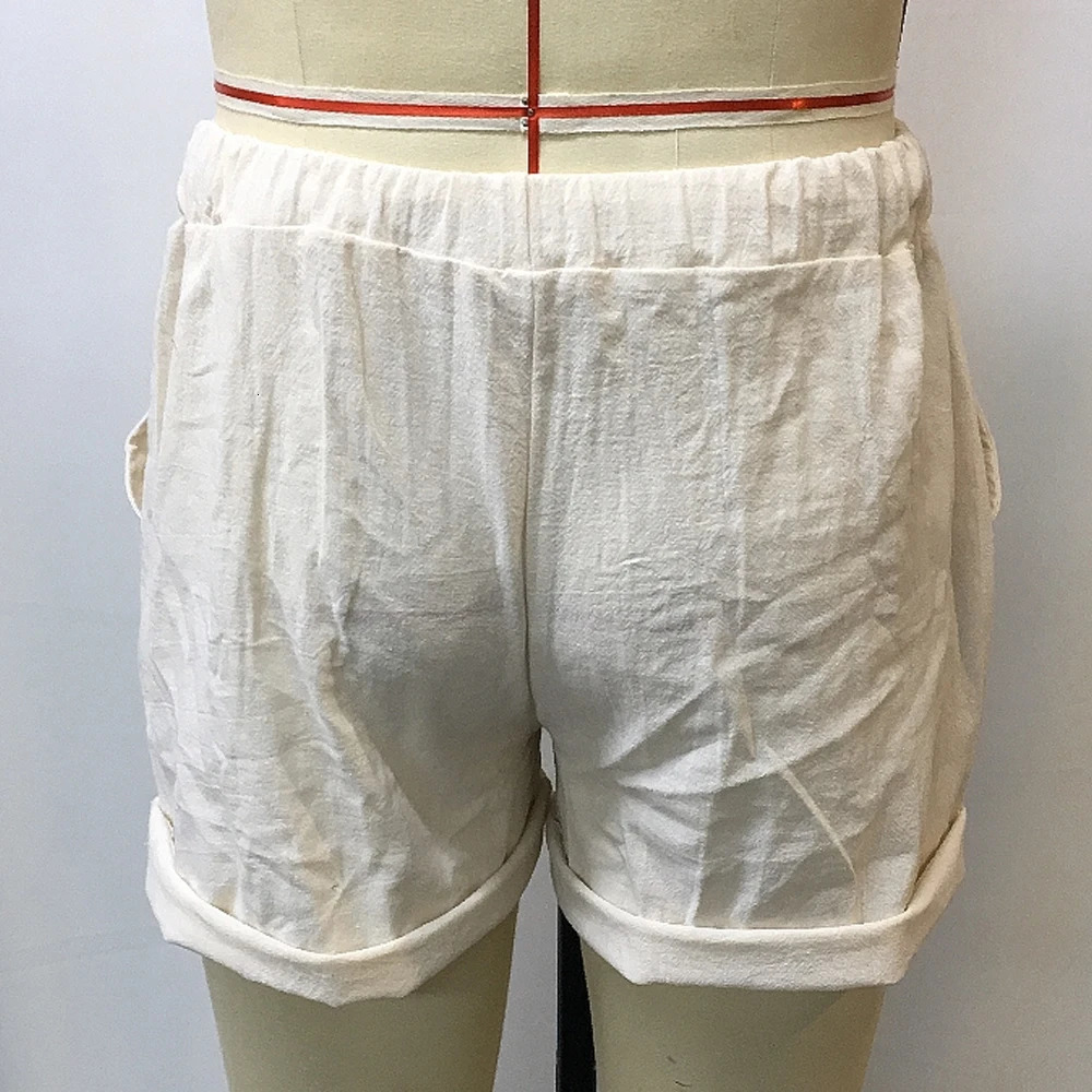 Vintage Linen Shorts For Men Summer Clothing Solid Color Causal Male Beach Short Pants Drawstring Loose Pants S-3XL 250320