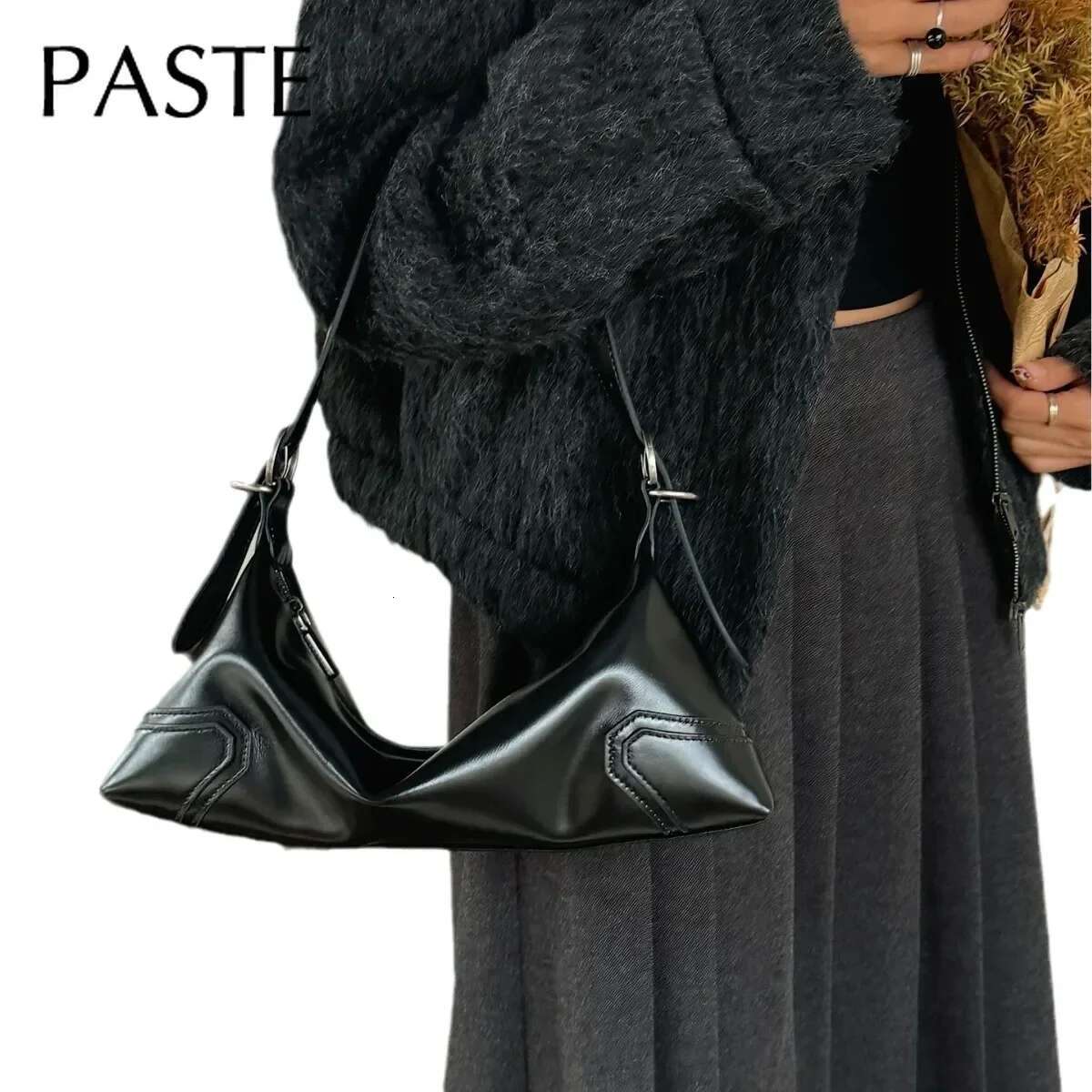 Retro Oil Wax Cow Leather Women Hobo Tote Glossy Easy To Clean Cowskin Female Single Shoulder Bag High-End Ladies Handbag Brown