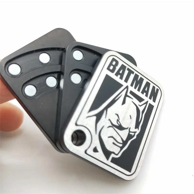 Custom Stainless steel metal Joker Magnetic Fidget push Slider EDC Haptic three layer AKQ Poker Fidget Spinner 250320