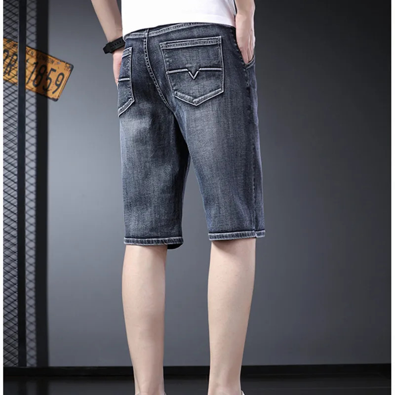 Five piece pants jeans mens shorts trendy and fashionable straight leg summer breathable Instagram loose 250312